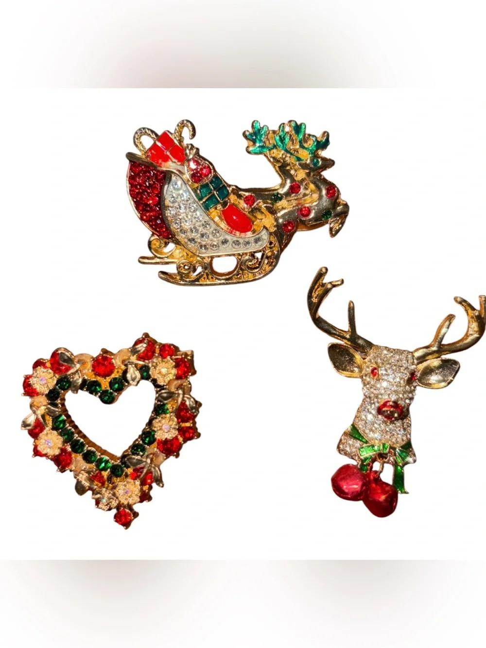 Festive Holiday Brooches Bundle